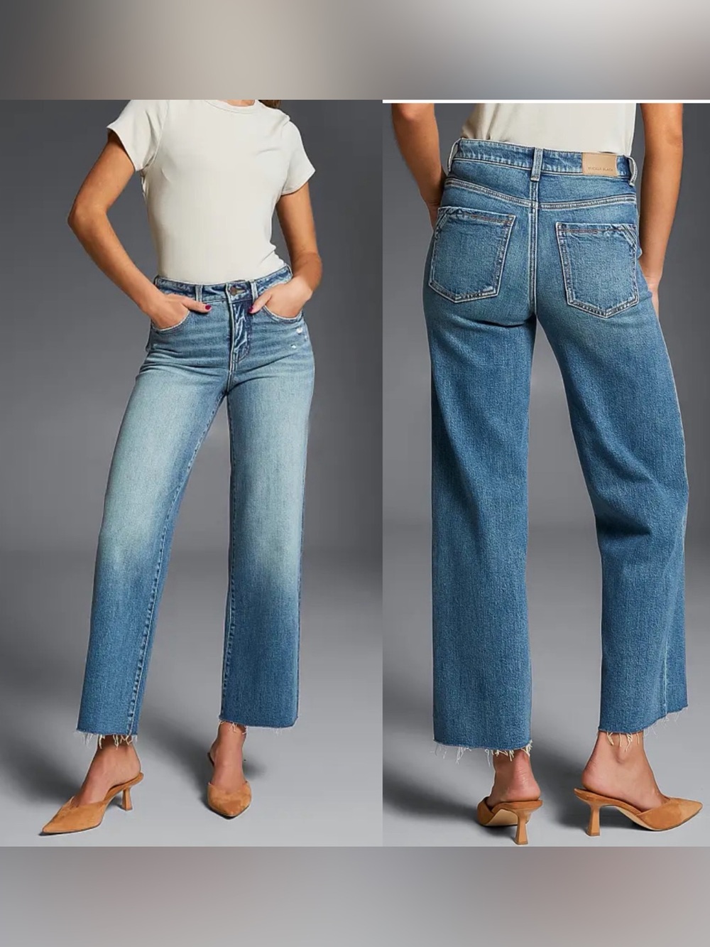 Buckle Black BKE Fit No. 35 Cropped Wide Leg Stretch Jean size 30